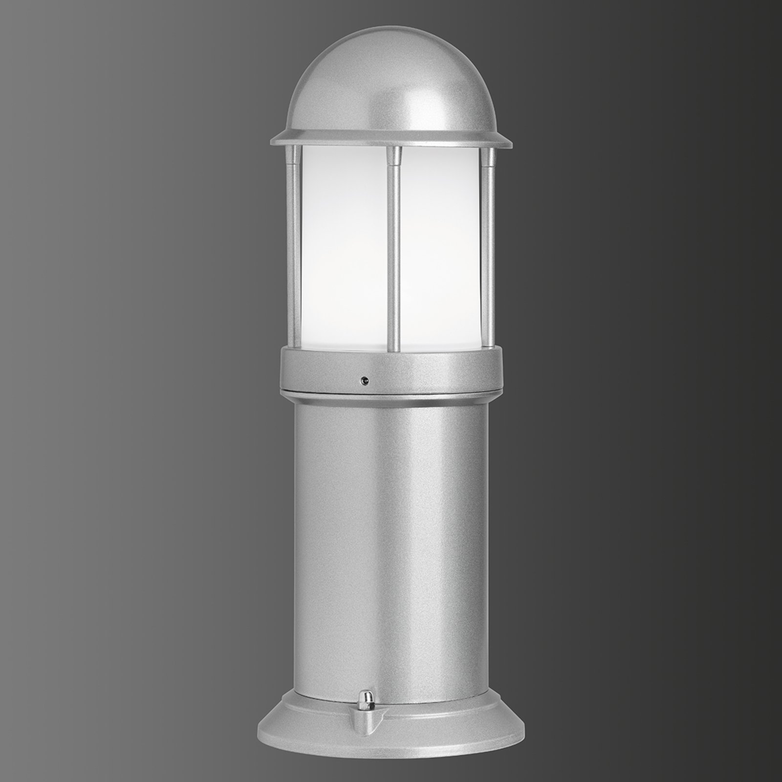 Marco pillar light made of aluminium, silver