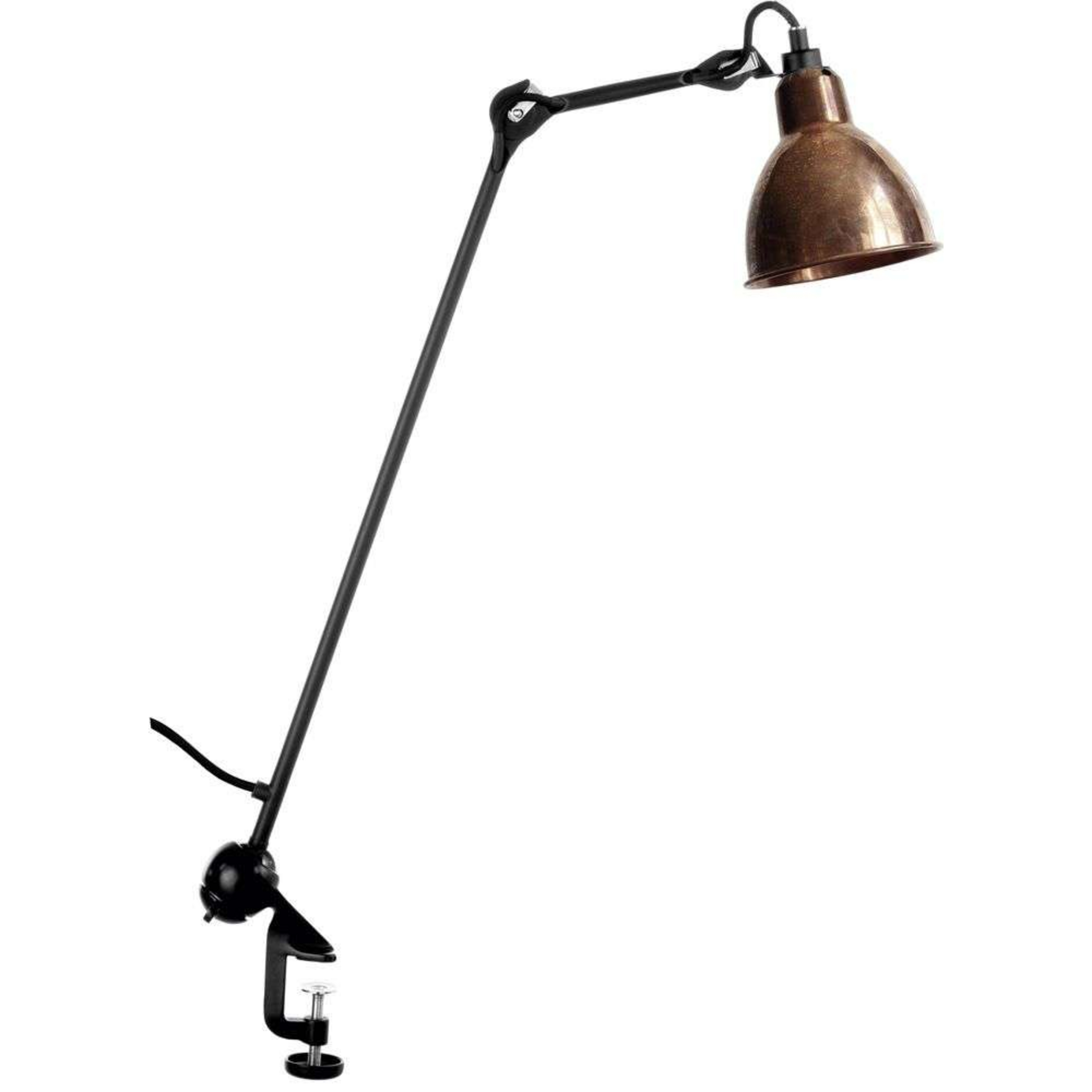 201 Tischleuchte Schwarz/Kupfer - Lampe Gras