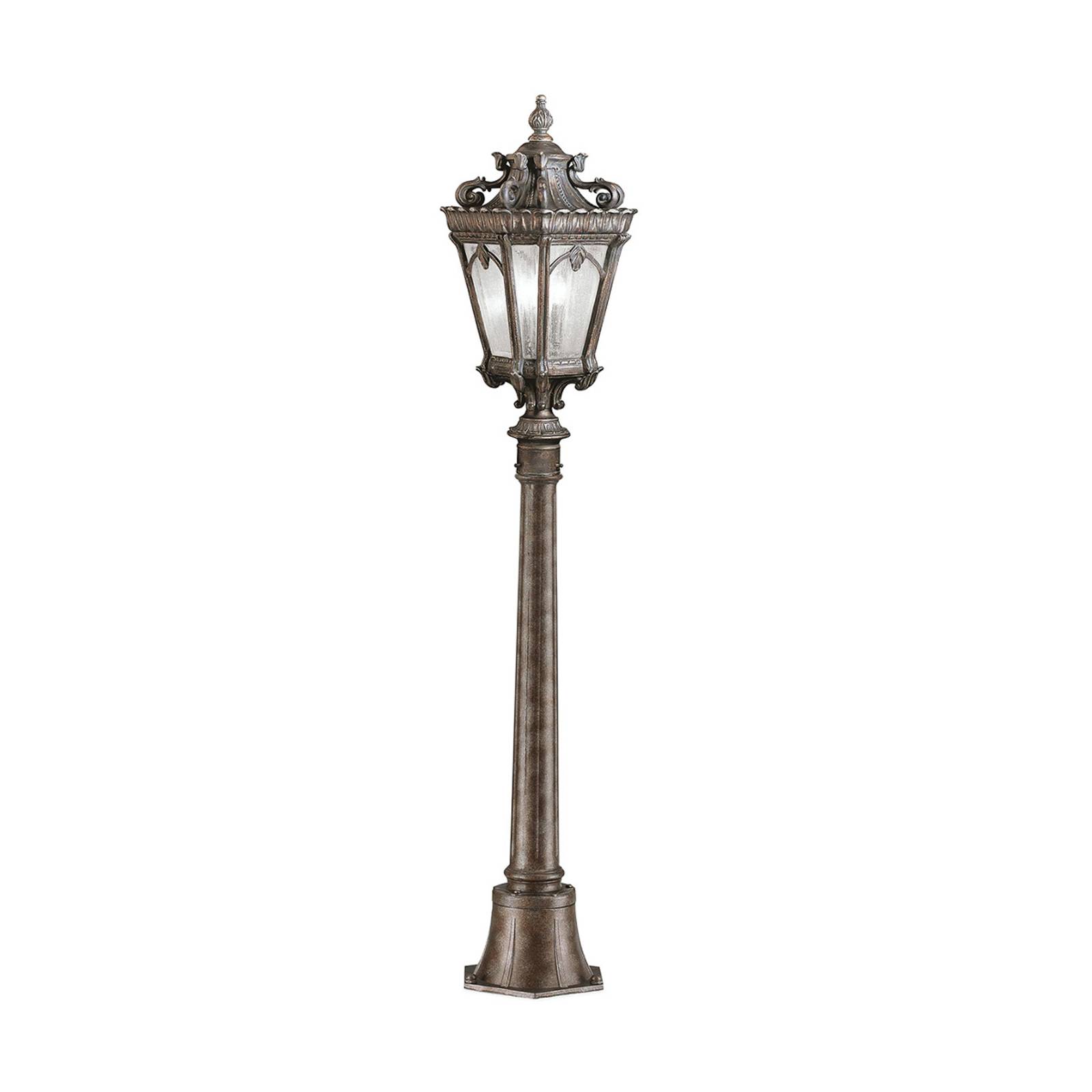 Kichler KL-TOURNAI4-M Wegeleuchte tournai 1xE27 60W Aluminiumguss Londonderry Blasenglas H110cm Ø191cm IP44