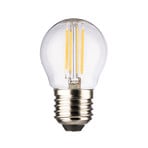 Golf ball LED bulb E27 4 W 2,700 K filament clear