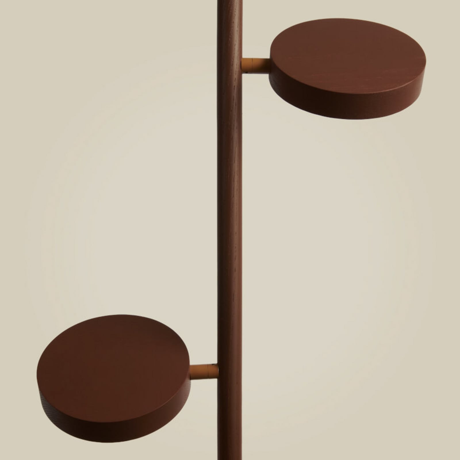 GOOD & MOJO LED-põrandalamp Okinawa, 2-osaline, pruun, 146 cm, puit