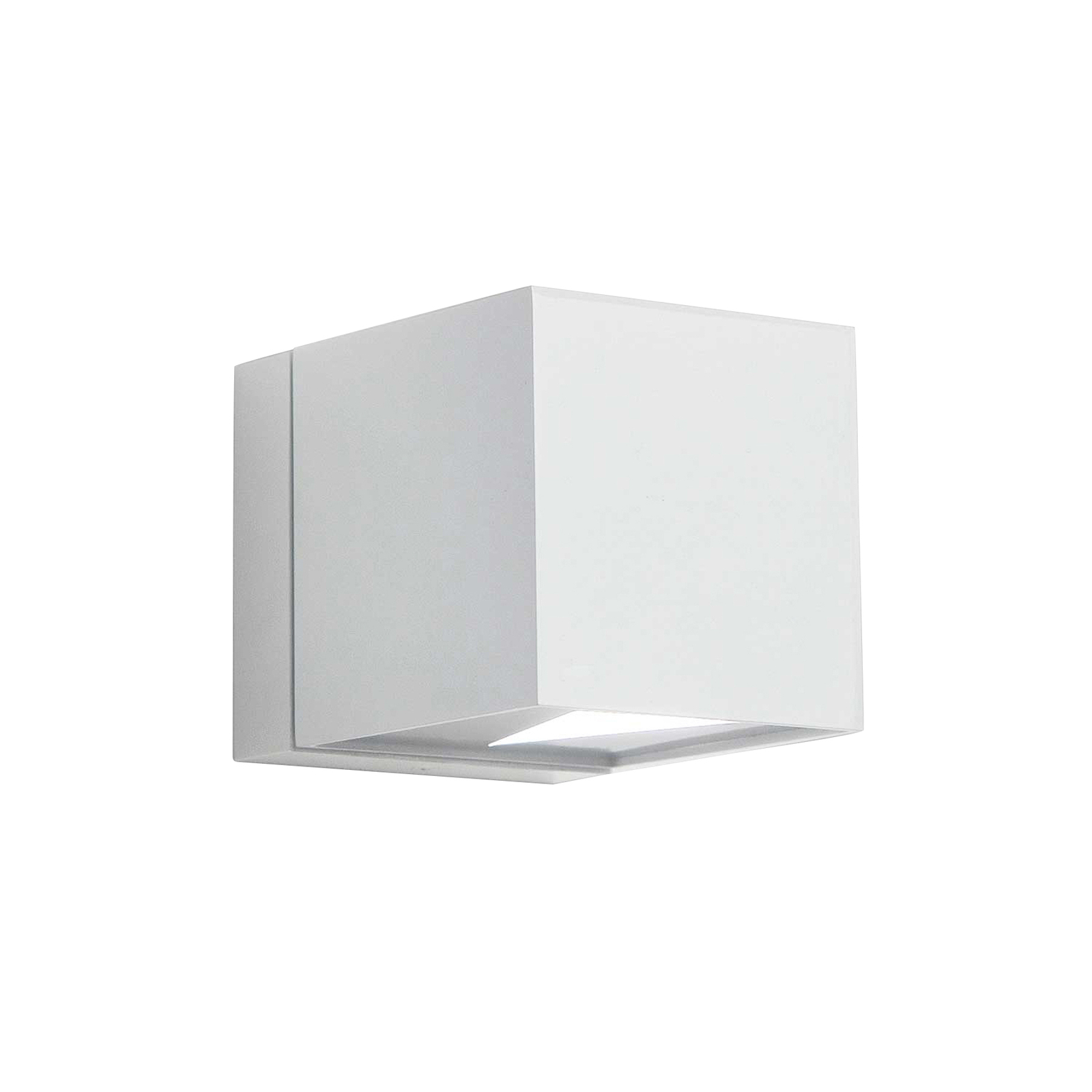 Milan Dau nástenné svetlo tvar kocky up-down biele