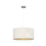 Hängeleuchte Jovin, einflammig, Ø 40cm, weiß/gold