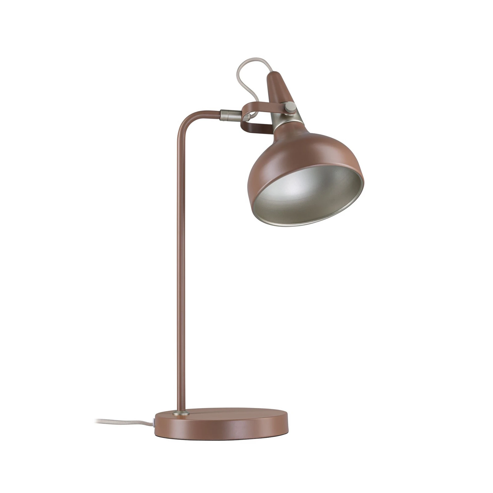 Paulmann Juna STYLE table lamp, brown, height 51 cm, metal