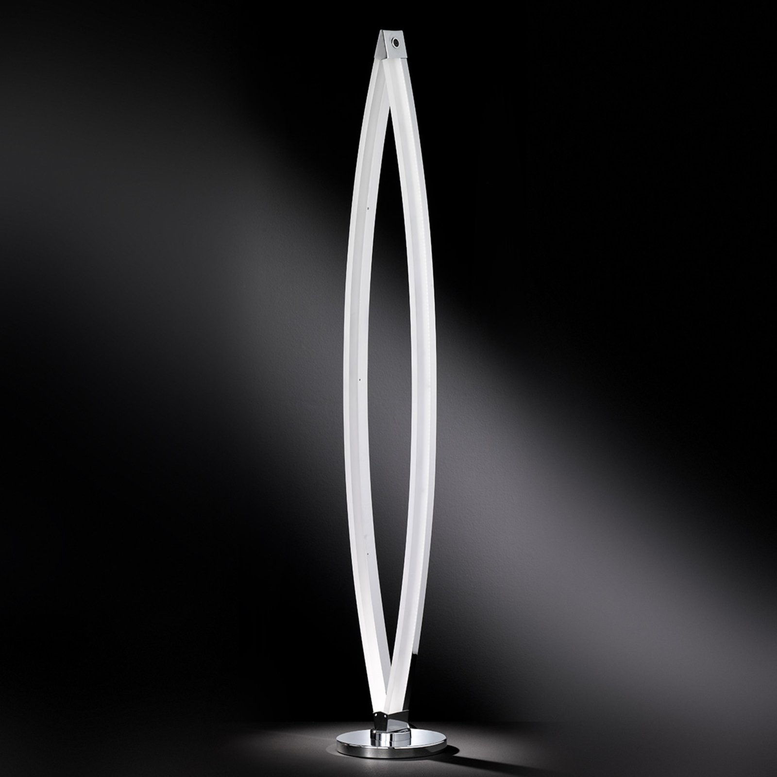 Wofi Vannes contemporary LED floor lamp, for Living / Dining Room, Metal, plastic, 36 W, energy efficiency: A+, W: 22 cm, H: 143 cm