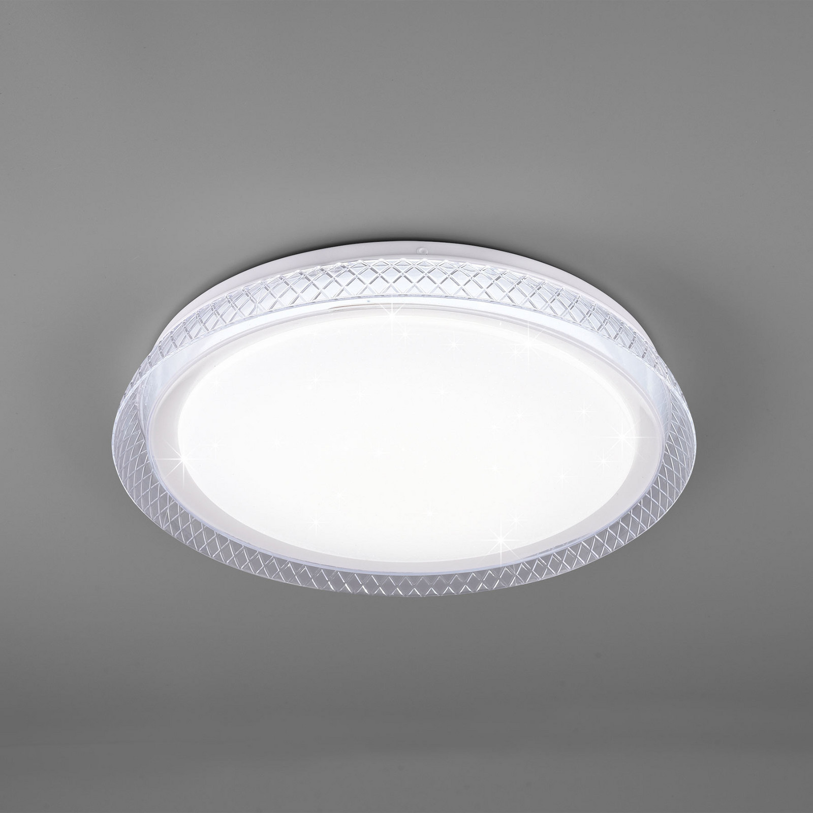 Reality Leuchten Plafonieră LED Heracles tunable white Ø 38 cm - Camera de zi / sufragerie - alb - Plastic