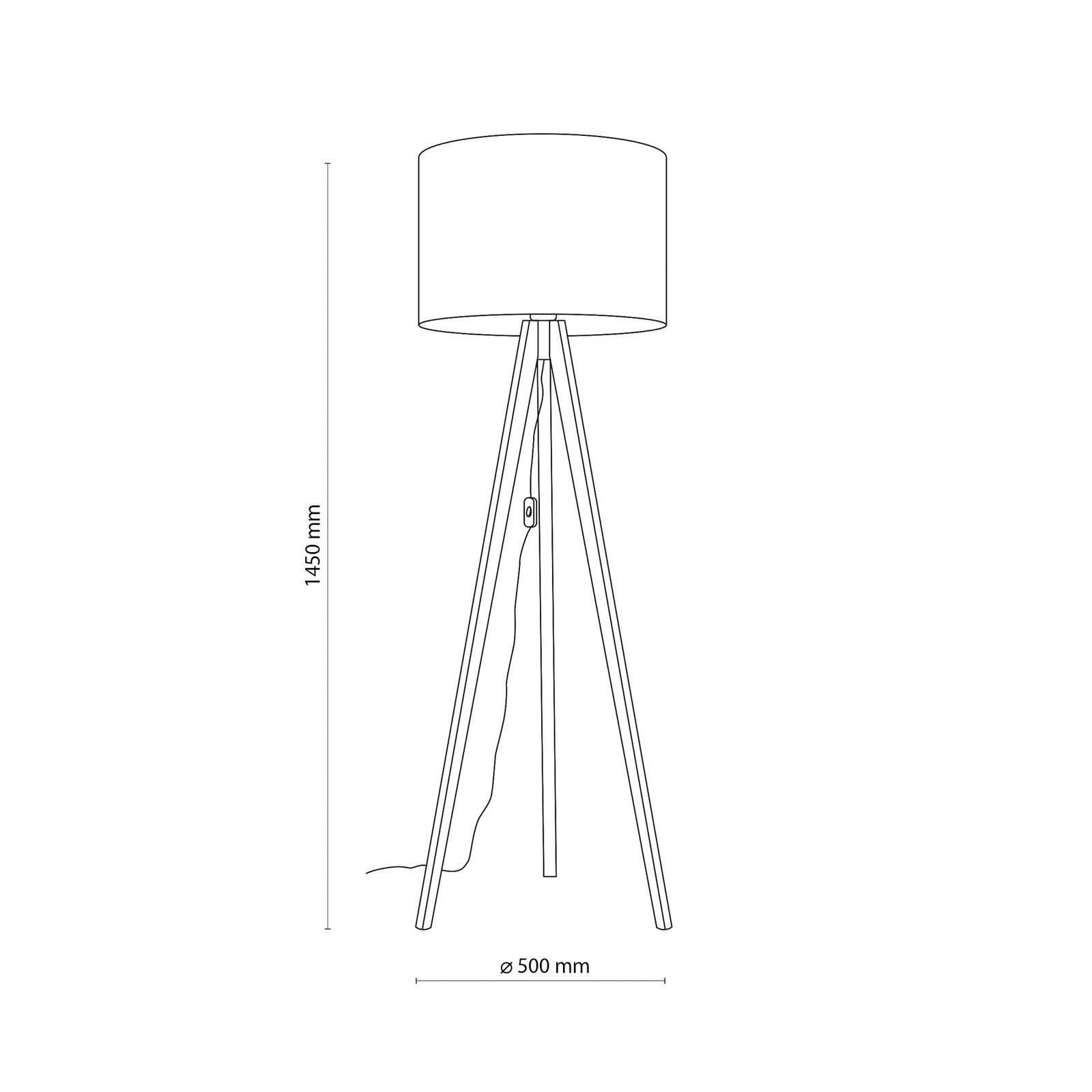 Piantana Grand, beige/pino, altezza 145 cm, E27