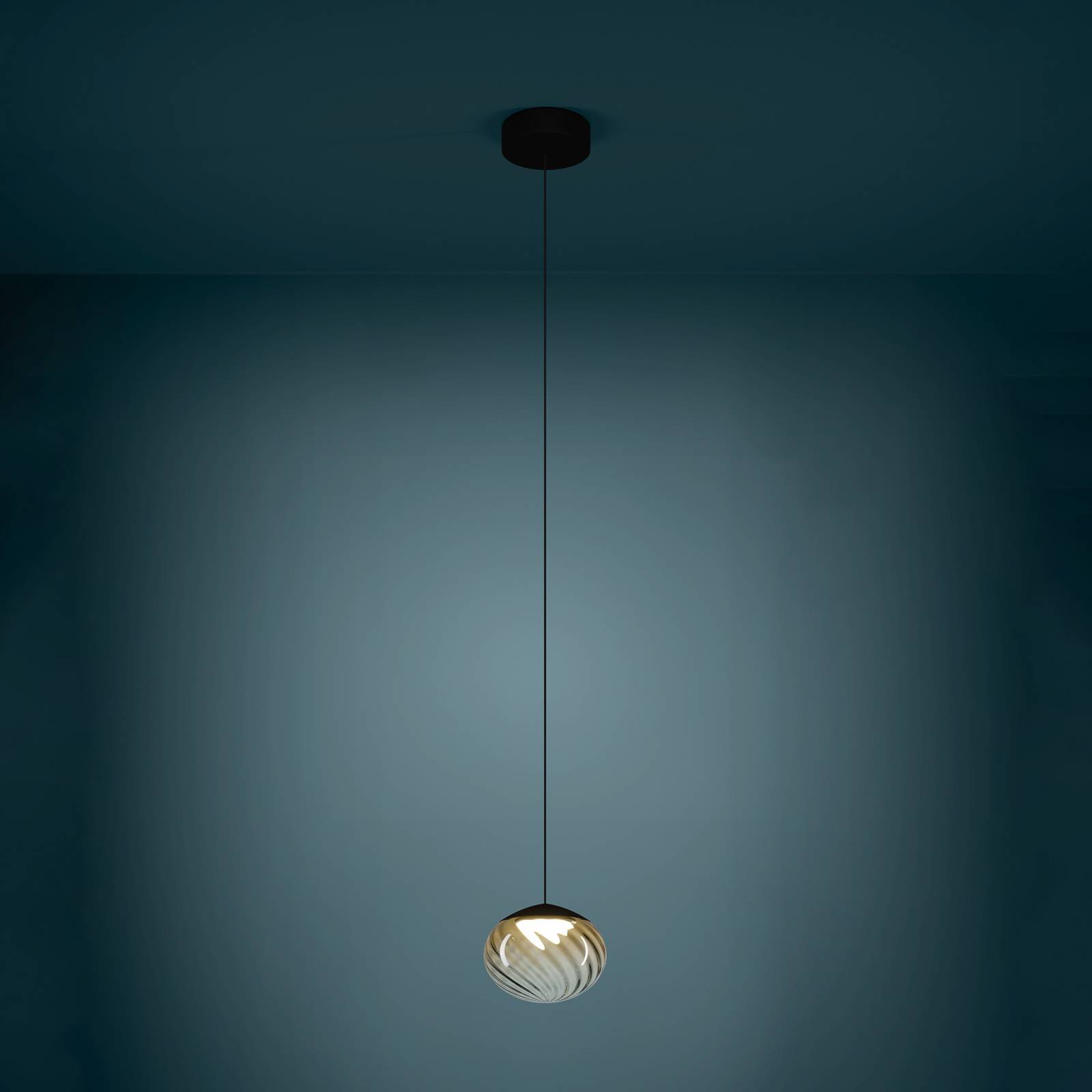 Suspension LED Stars of Light Pantoja noir/ambre 24 cm CCT