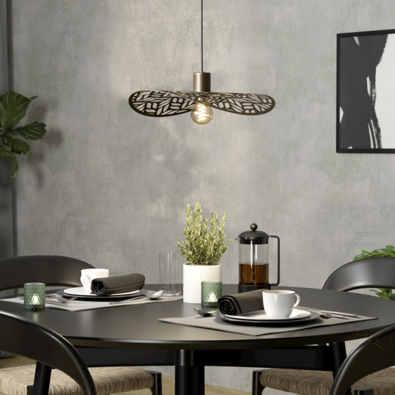 EGLO hanglamp SWABY, bronskleurig, Ø 40 cm, metaal, E27 EGLO hanglamp SWABY, bronskleurig, Ø 40 cm, metaal, E27