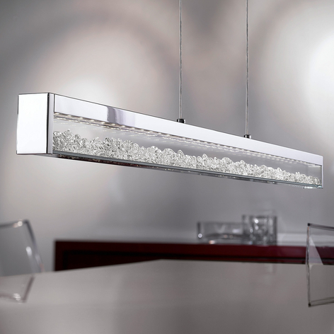 Taklampa Cardito av Asfour-kristall med LED 100 cm