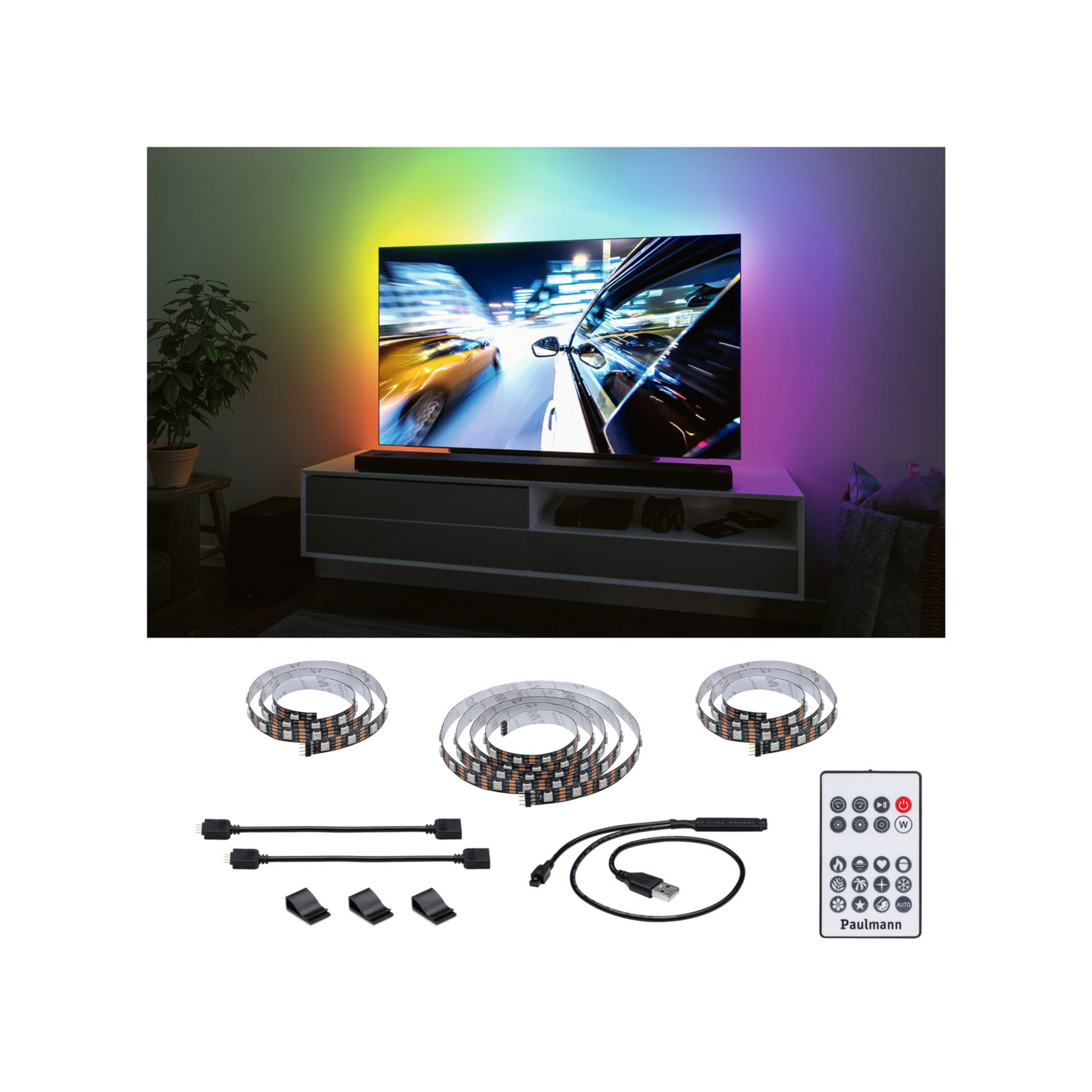 Paulmann EntertainLED Ruban LED RVB Set TV 65 pouces