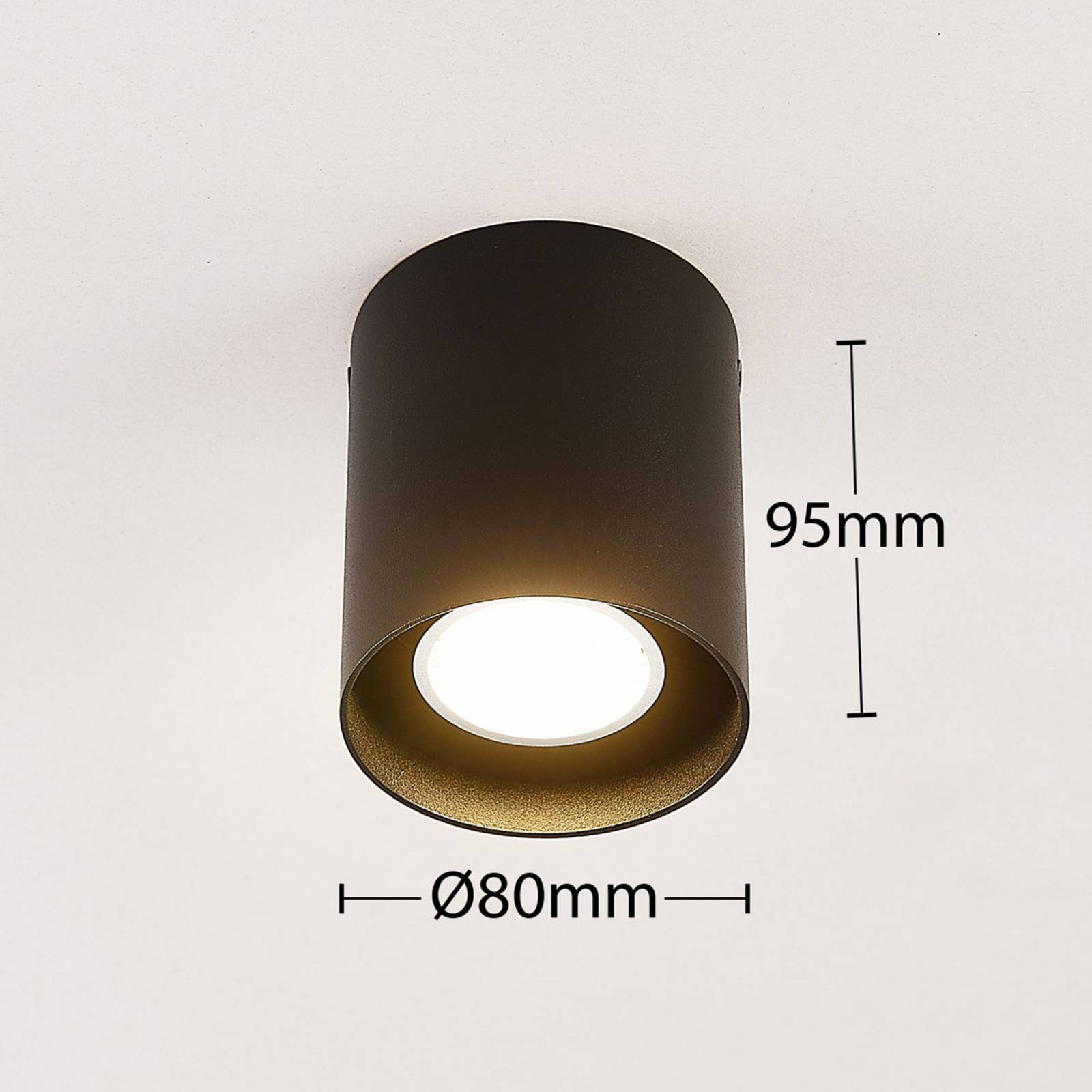 Czarna lampa sufitowa Carson