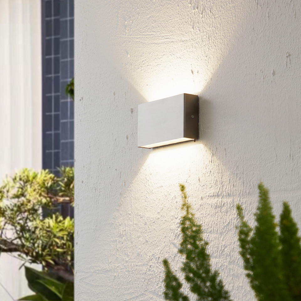Arcchio Karline Utomhus Vägglampa 8W, metallisk från Arcchio