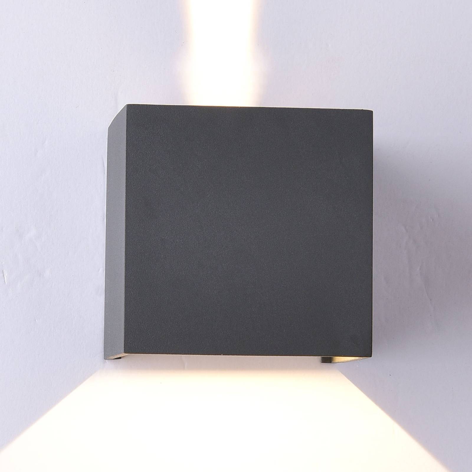 Image of Applique d'extérieur LED Davos angulaire, gris 8435153265204