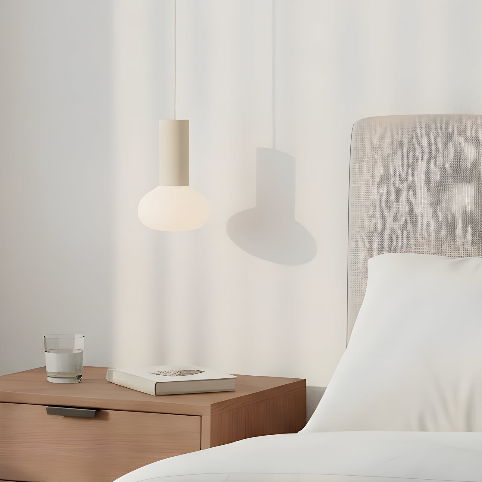 Viseća svjetiljka Flo, bež, 1 žarulja, staklo - Aldex