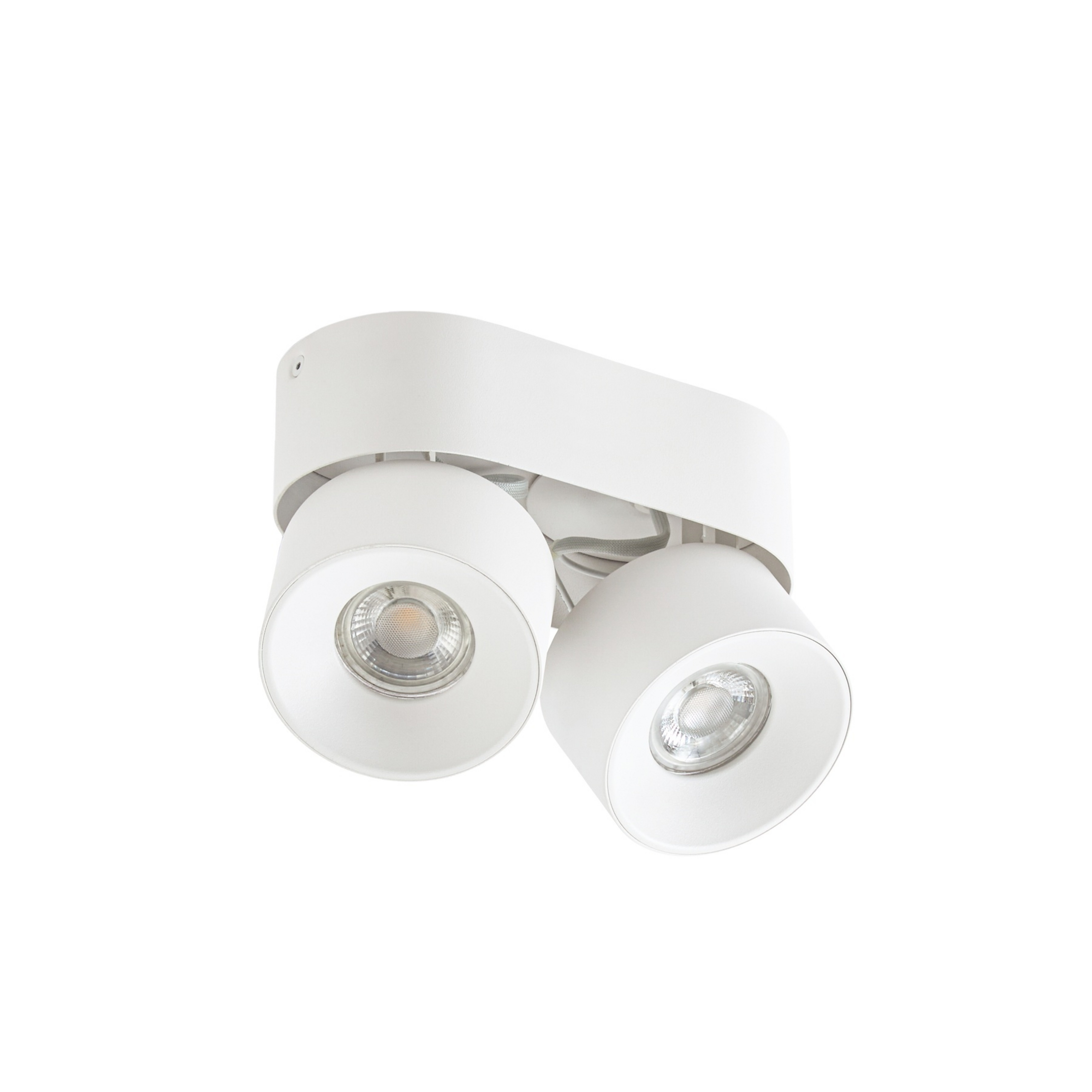 Spot Rotari basic, à 2 lampes, blanc, 18 cm, GU10 - PRIOS