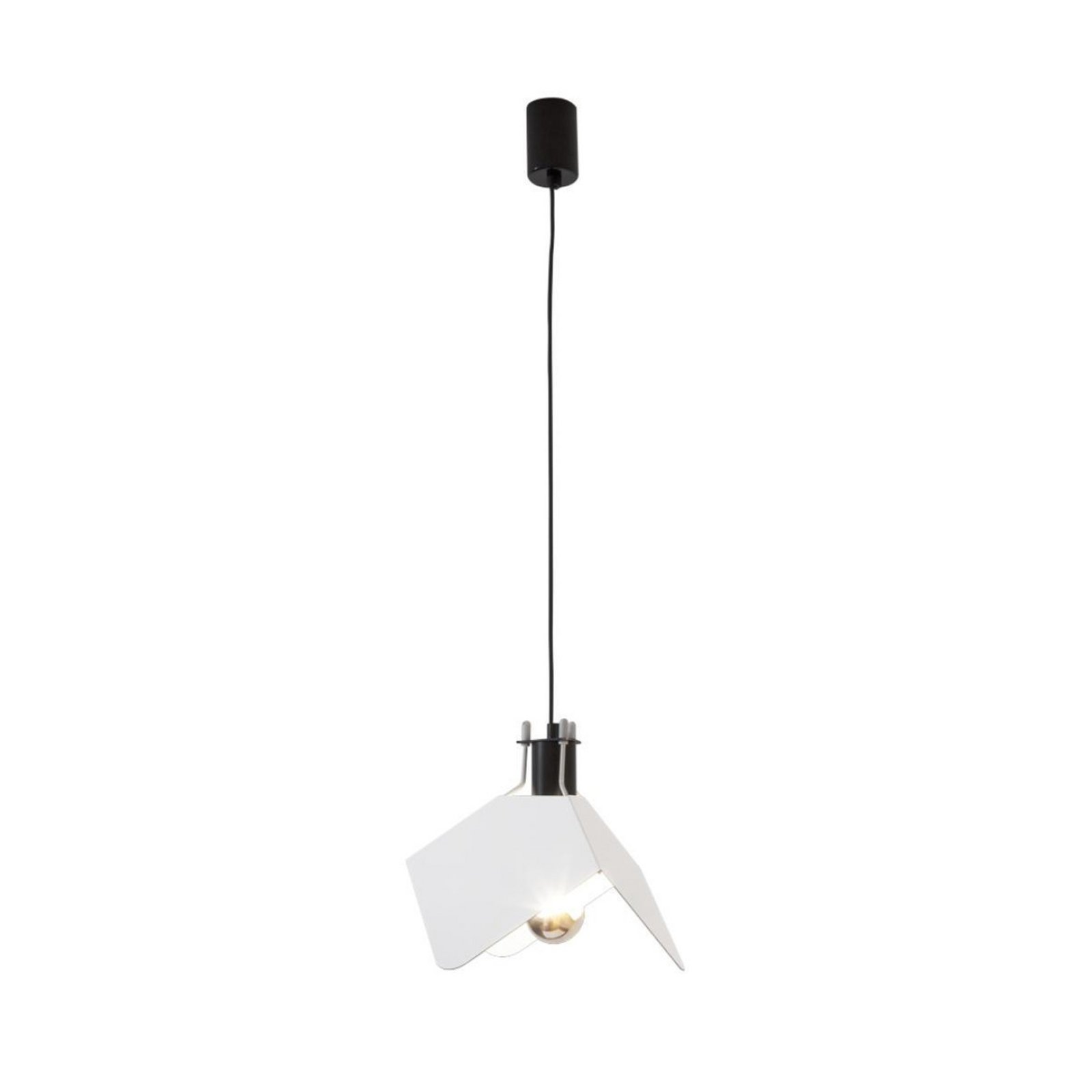 Lampa wisząca Stilnovo Triedo, biały, długość 29 cm, metal