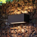 LED-Außenwandleuchte GEMINI, schwarz, 22 cm, IP54, up/down