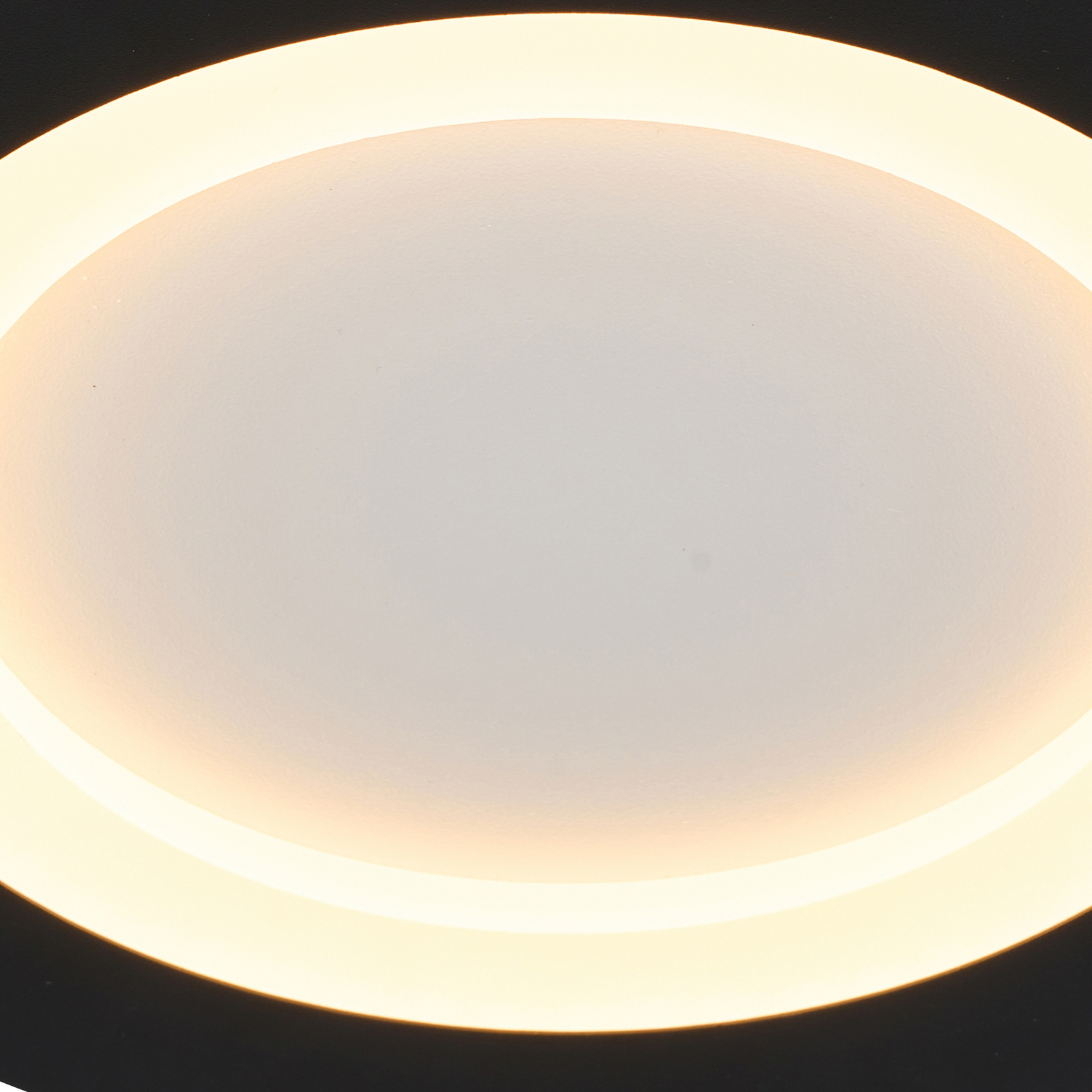 Φωτιστικό οροφής LED Ringo, Ø 39 cm, μαύρο/λευκό, σίδερο/ακρυλικό, CCT
