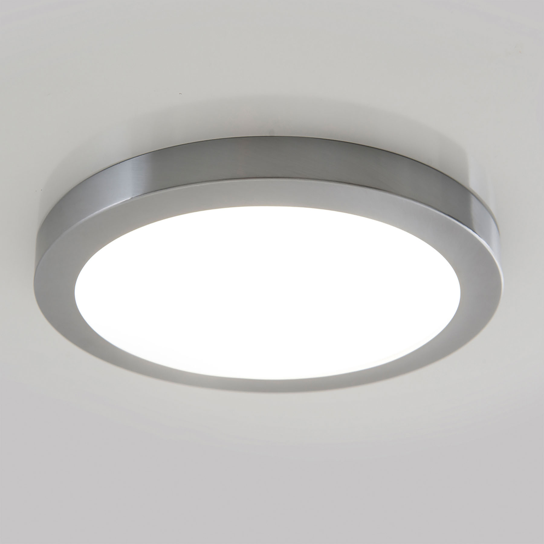 Näve Bonus LED ceiling light, magnetic ring, Ø 22.5 cm, for Living / Dining Room, aluminium, plastic, 18 W, energy efficiency: A+, H: 1.9 cm