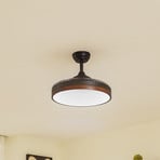 Lindy LED mennyezeti ventilátor Oras, fekete, egyenáramú, csendes, 107 cm