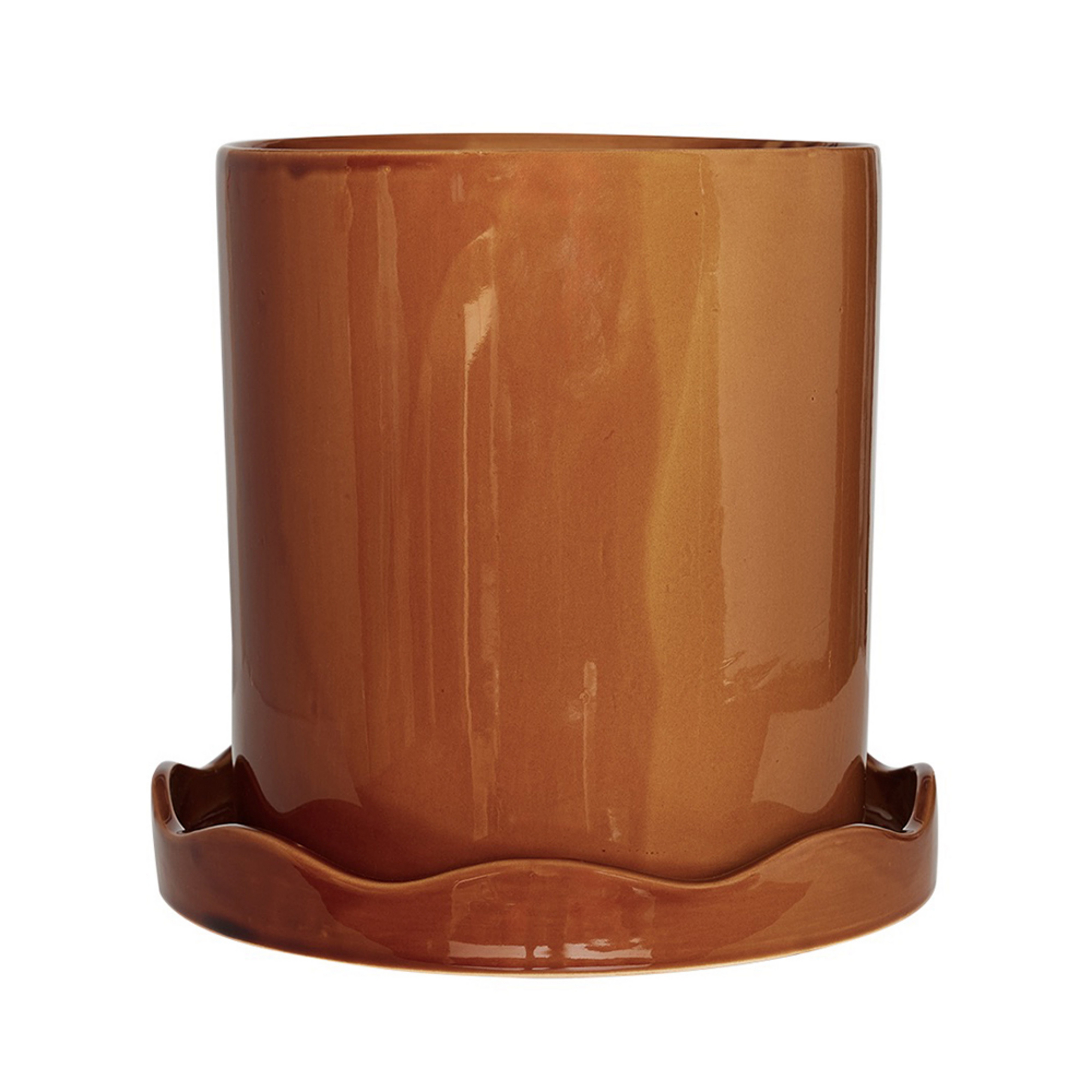 Nami Pot de Fleurs w/Soucoupe Large Ambre - OYOY Living Design