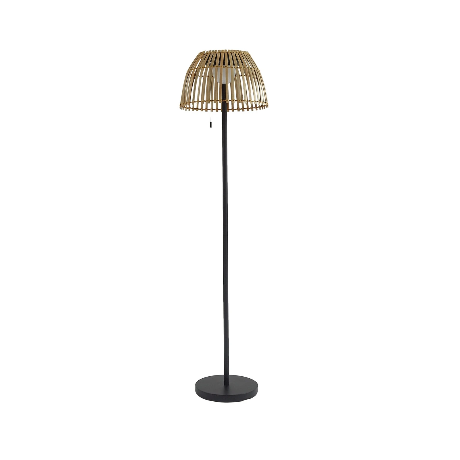 Lucande LED-Solar-Stehleuchte Eligio, Bambus, Ø 39 cm, RGB