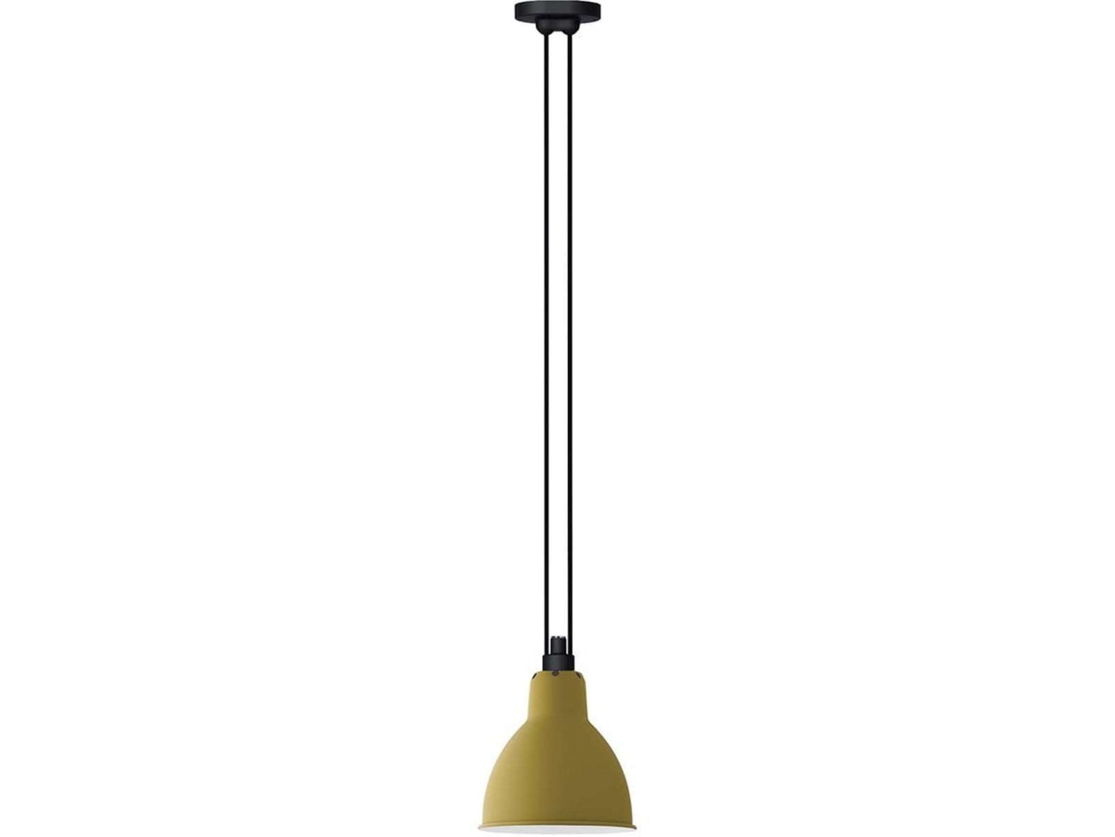 322 L Pendel Round Yellow Lampe Gras - Stue - Metal