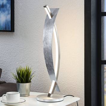 Lampe à poser LED Marija, bel aspect argenté
