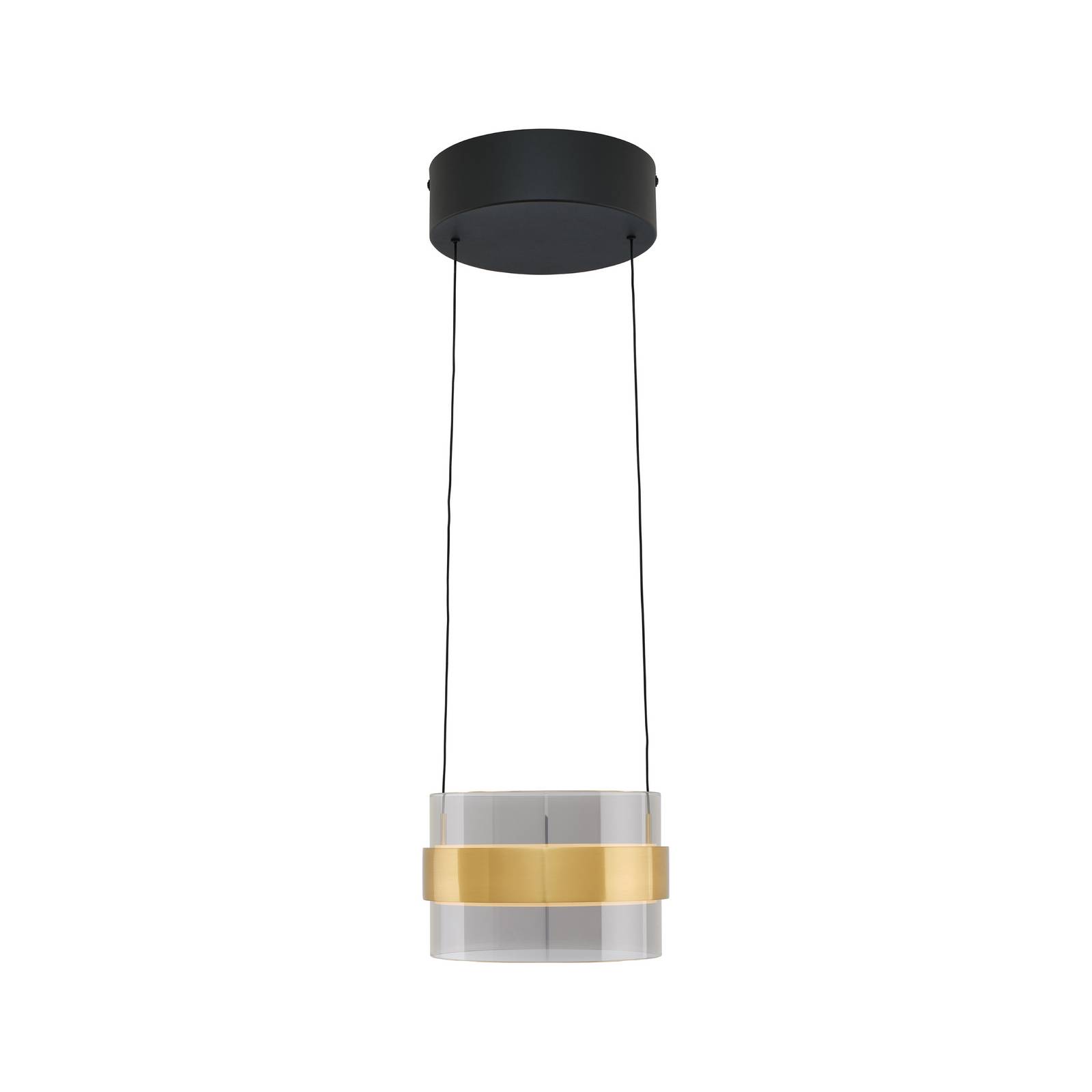 LED-Hängelampe Inside, messingfarben/rauchgrau, Ø 22 cm günstig online kaufen