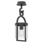 Luz pendente de exterior Maya, cinzento escuro, IP65, 44,5 cm