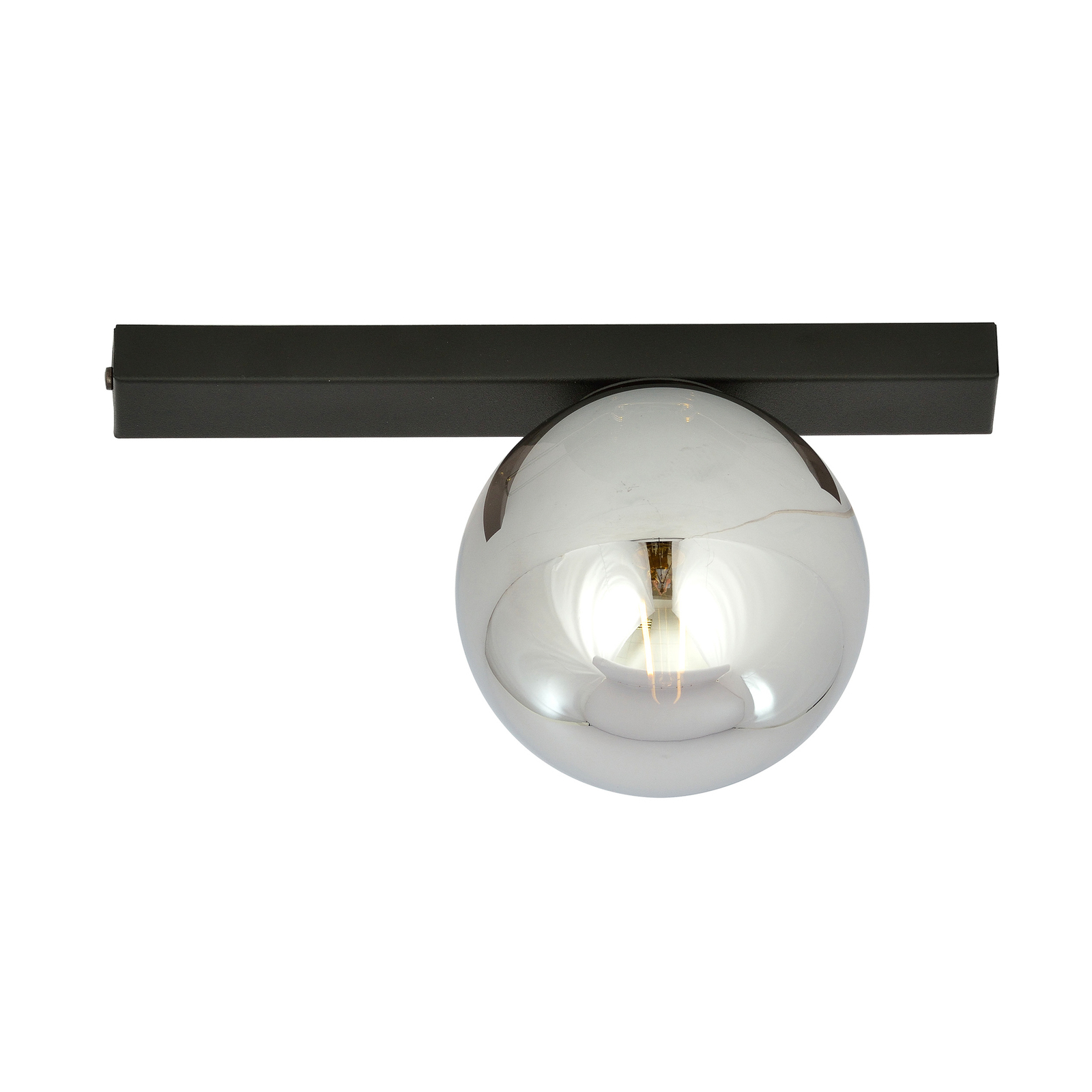 Fit ceiling lamp, black/graphite, one-bulb