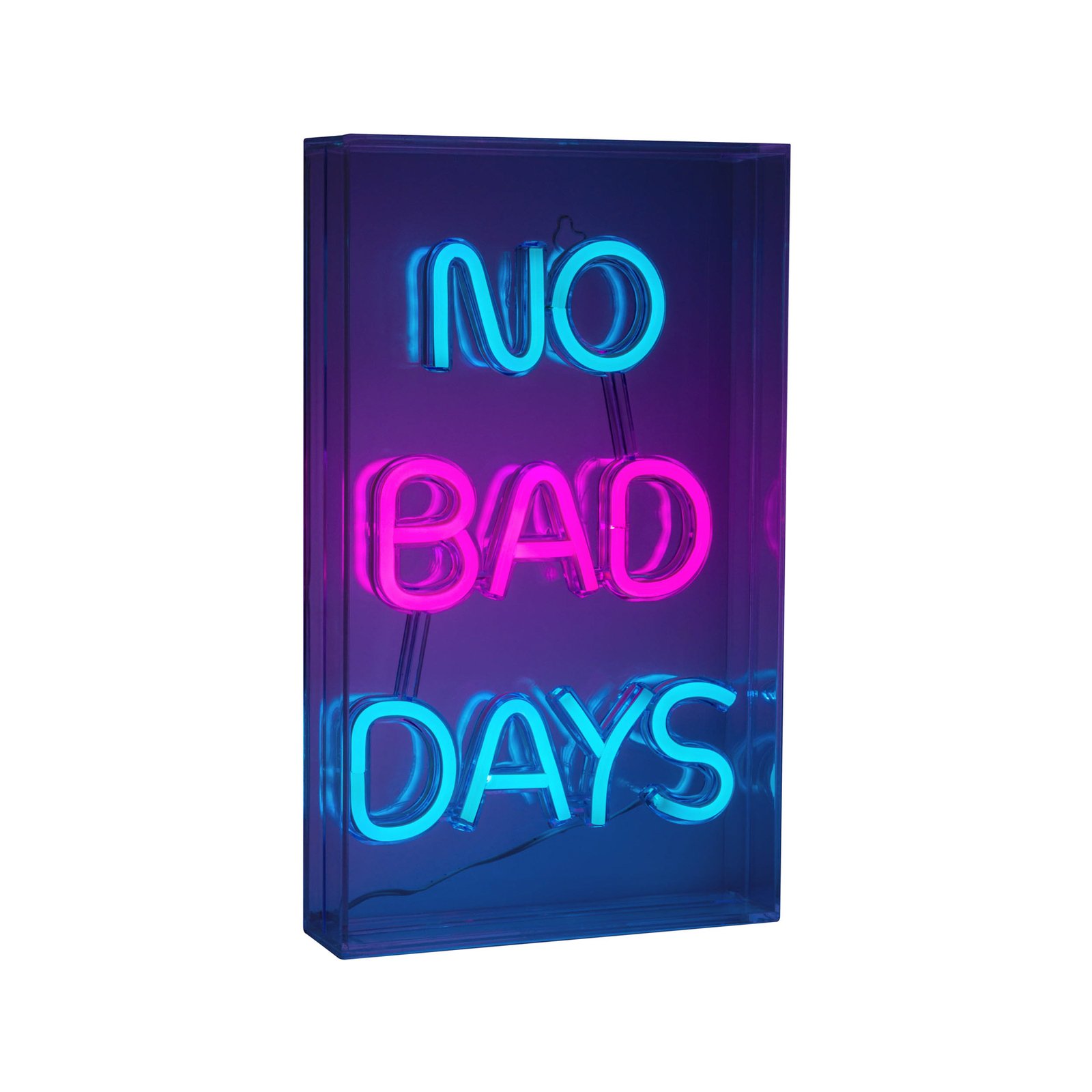 Φωτιστικό τοίχου LED No Bad Days, διαφανές, 30x18 cm πλαστικό USB RGB