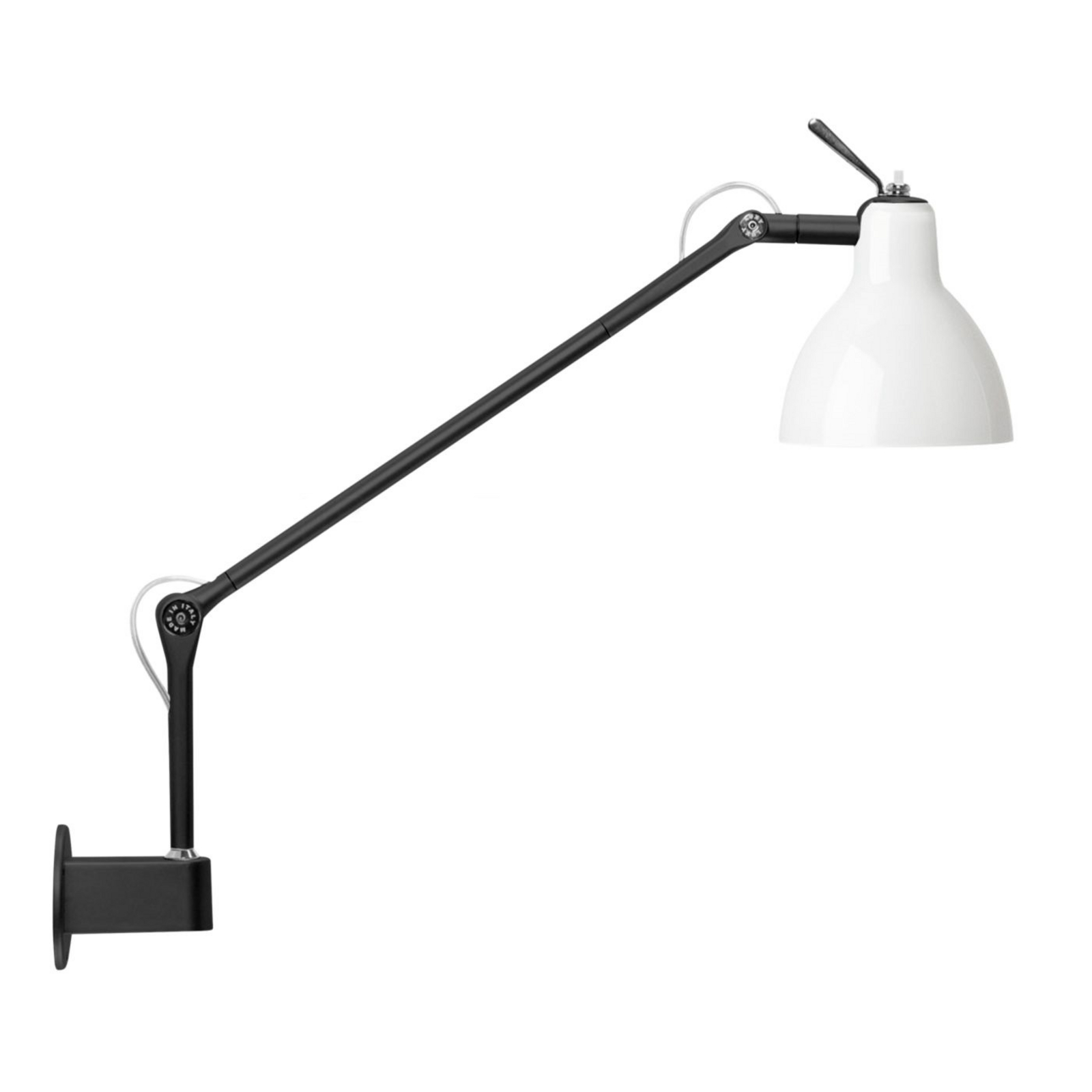 Luxy W1 Wall Lamp Black/Gloss White - Rotaliana