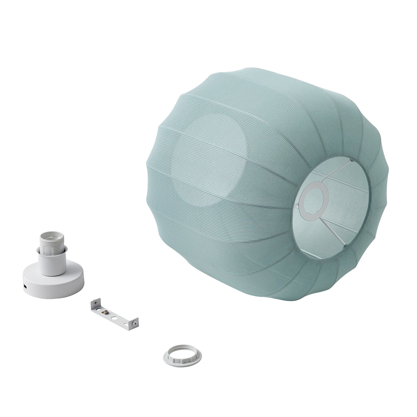 Lindby Helin ceiling light, blue, fabric, Ø 35 cm