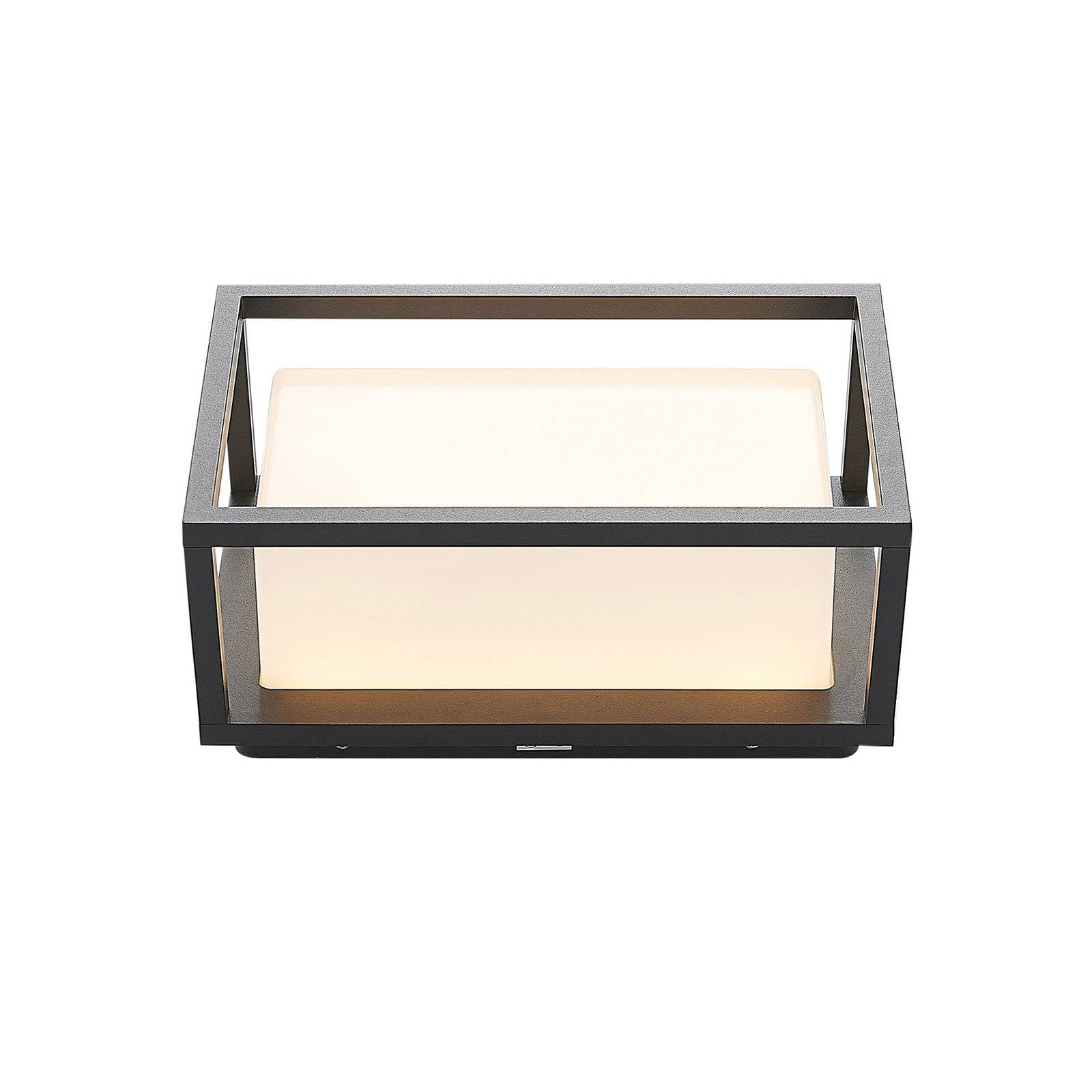 Lucande LED-Außenwandleuchte Ilirian, anthrazit, Alu, 15 cm