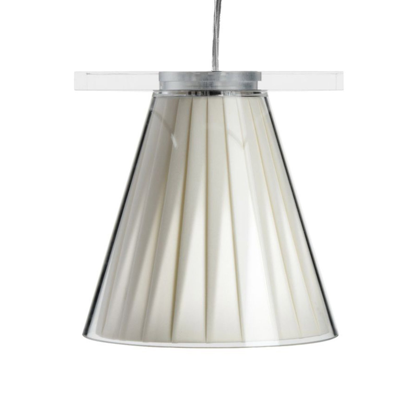 Kartell Light-Air LED hanging light, textile shade