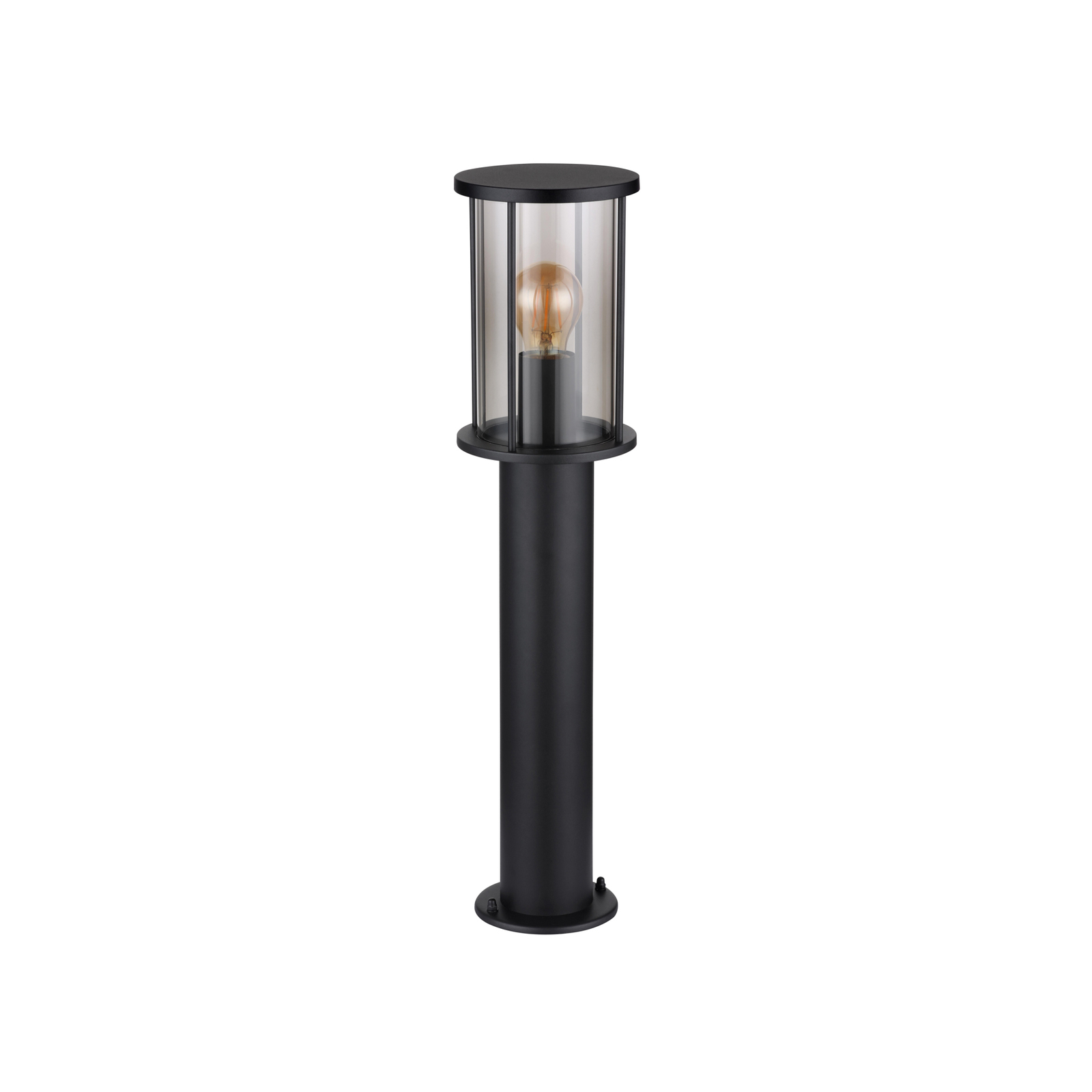 Luminaire pour socle Gracey, hauteur 60 cm, noir, inox, IP54