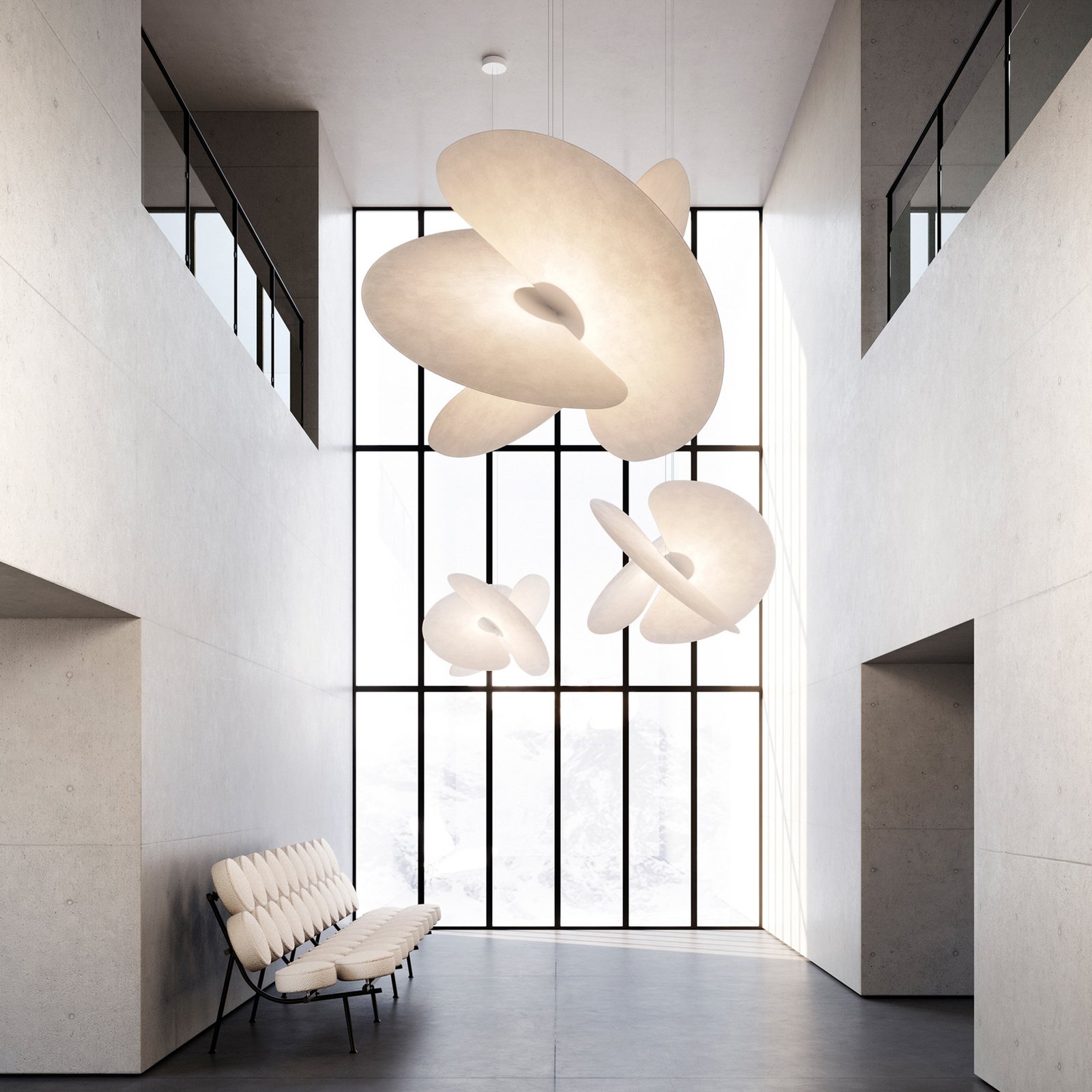 Levante LED lógó világítás fehér Ø 90 cm 54 W - Luceplan