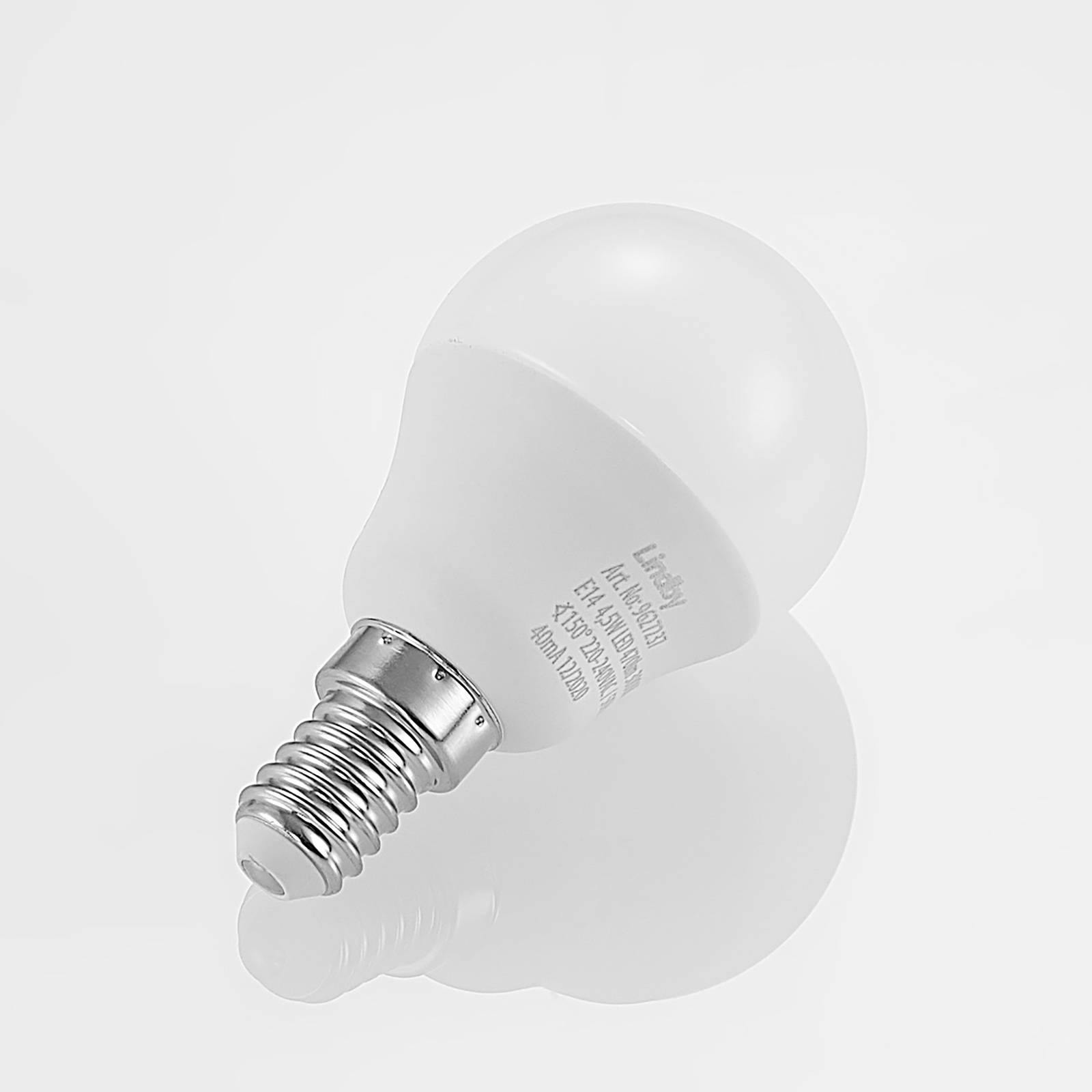 Żarówka LED Lindby E14 G45 4,5W 3000K opal zestaw 2 szt