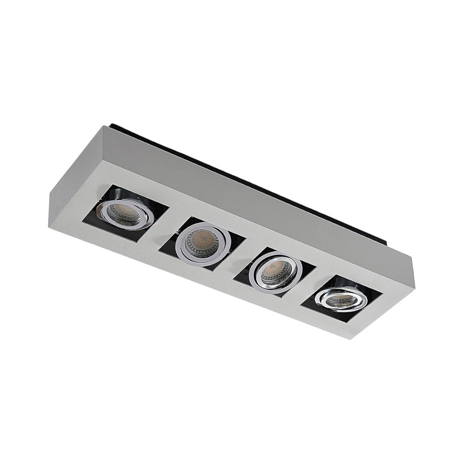 Arcchio spot Vince, 47 cm, 4-lamps, wit/chroom, GU10