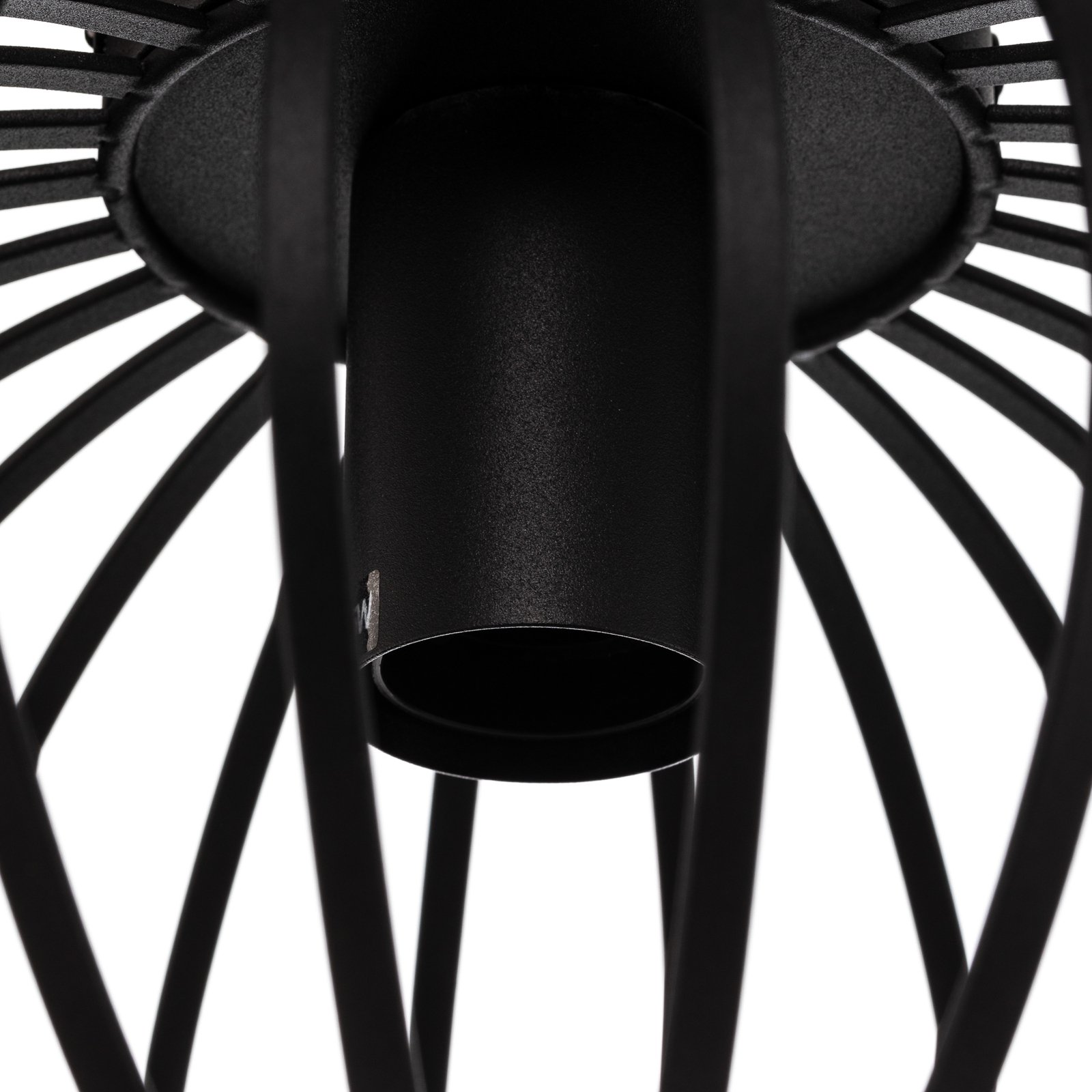 Lindby Maivi mennyezeti lámpa, fekete, 30 cm, vas, kalitka