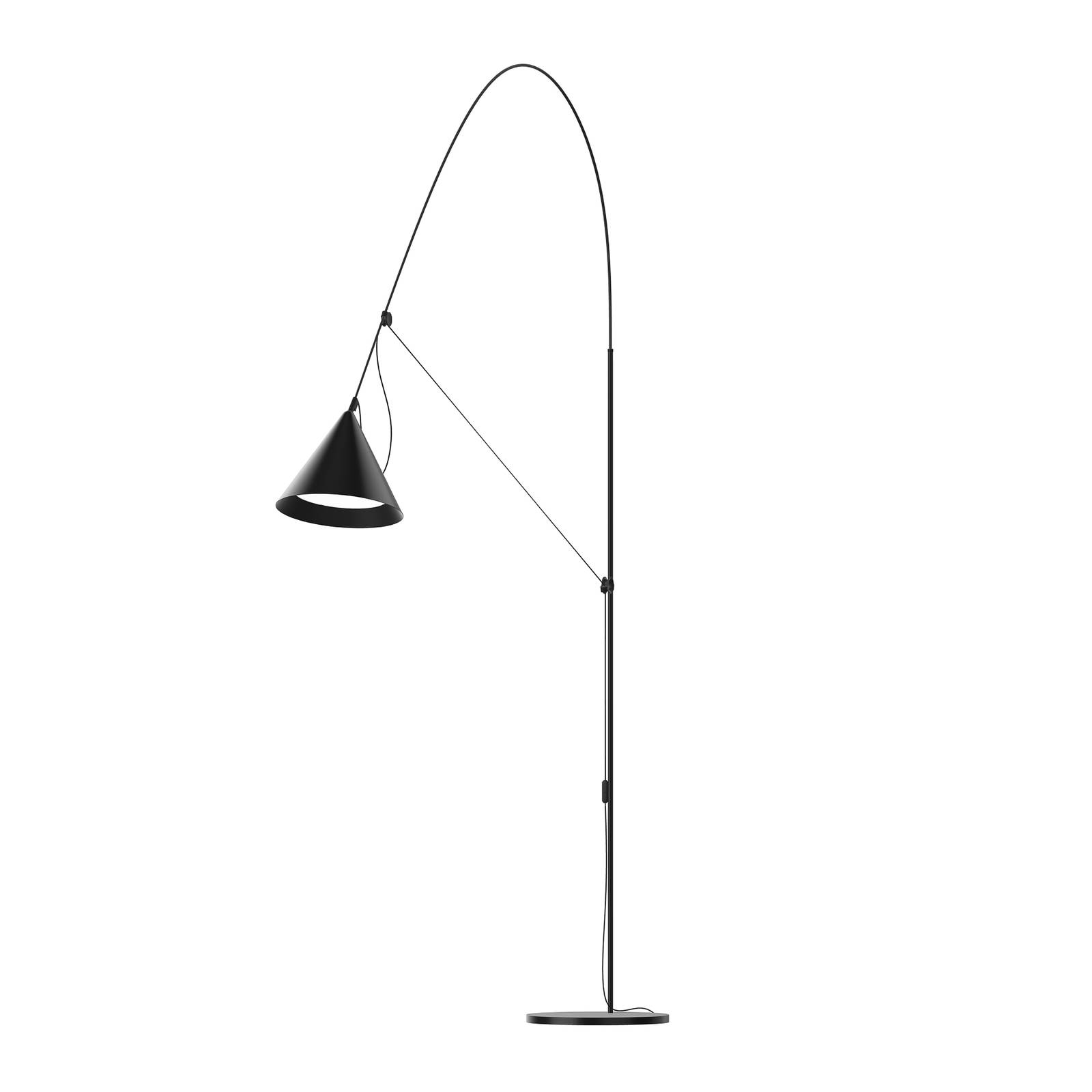 midgard AYNO lampadaire 290cm noir/noir 3 000 K