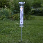 Celsius LED solar light, outdoor thermometer