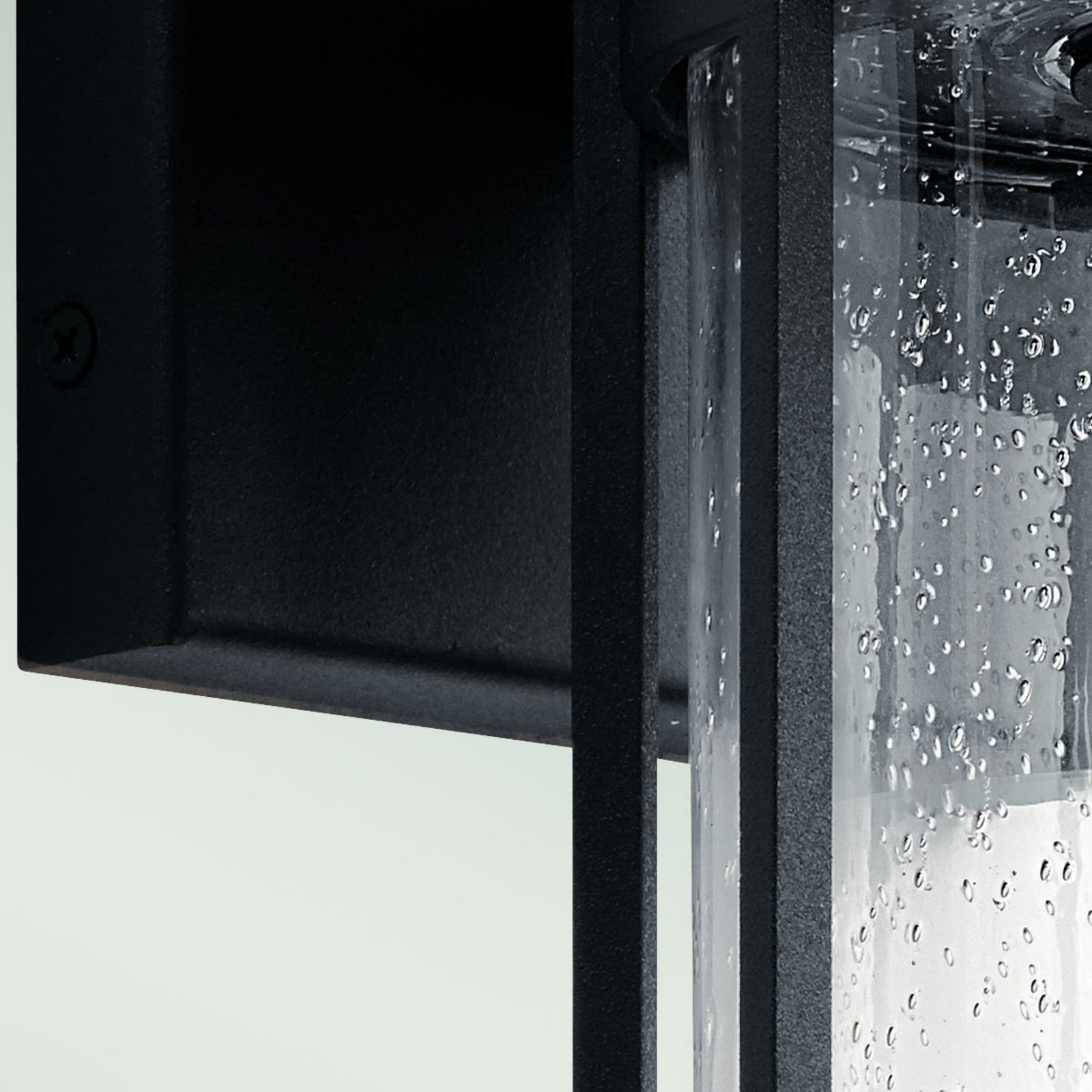 KICHLER Lampă suspendată pentru exterior Camillo negru aluminiu sticlă E27 - negru transparent