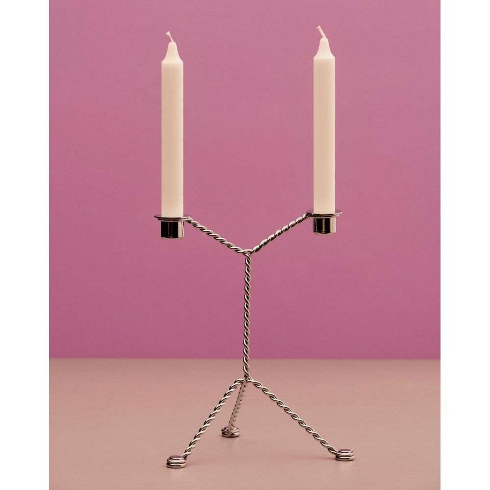 Wire Candleholder Mirror - Hay