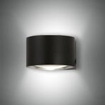 Candeeiro de parede exterior LED Lao, preto