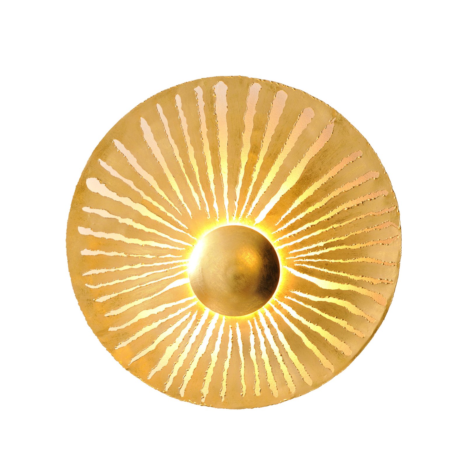 Pietro wall light, gold-coloured, Ø 71 cm, iron
