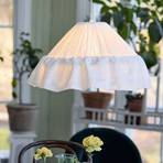 PR Home pendant light Stina, white, cotton lampshade