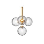 Miira 4 Candelabru Brass/Optic Clear - Nuura